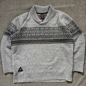 Grey Point Zero Gold Black Label Knit Sweater - L